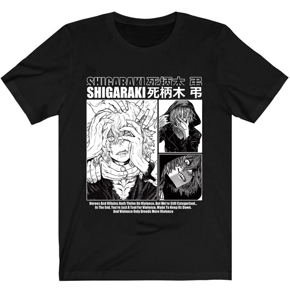 

Men T-Shirt My Hero Academy Tomura Shigaraki Graphics Japanese Anime Unisex Daily Harajuku Loose Short Sleeve for Youth Male