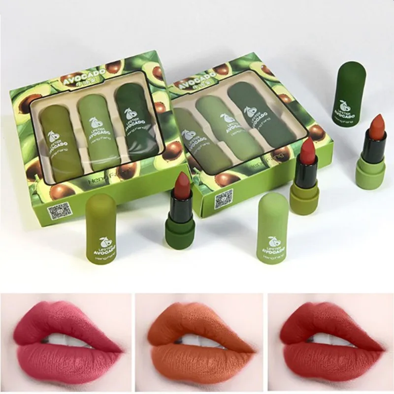 

3pcs Set Sexy Nude Lipstick Moisturizer Velvet Lip Balm Pigment Long Lasting Nutritious Matte Lipstick High Quality Makeup