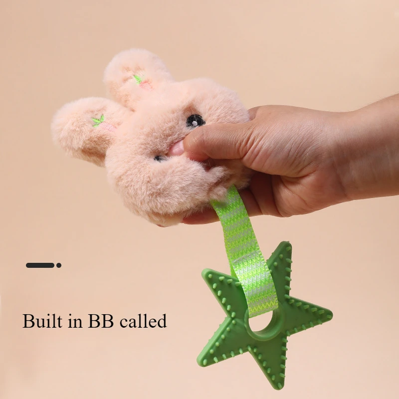 Игрушка для домашних животных плюшевый шип TPR модель следа кролика звуковое