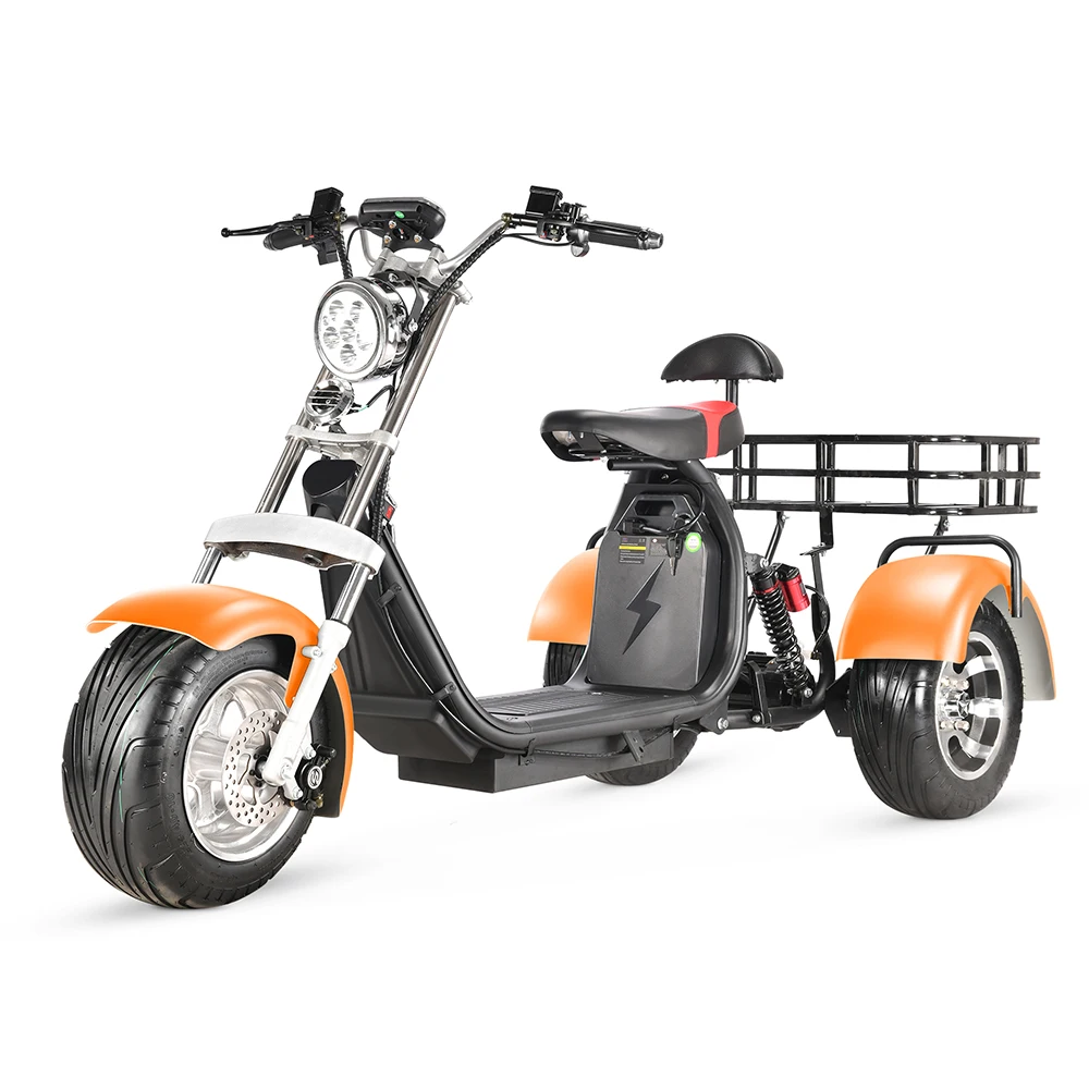 

three wheels scooter e motorcycles 1500w/2000w/3000W 60v tricycles citycoco electric scooters powerful adult