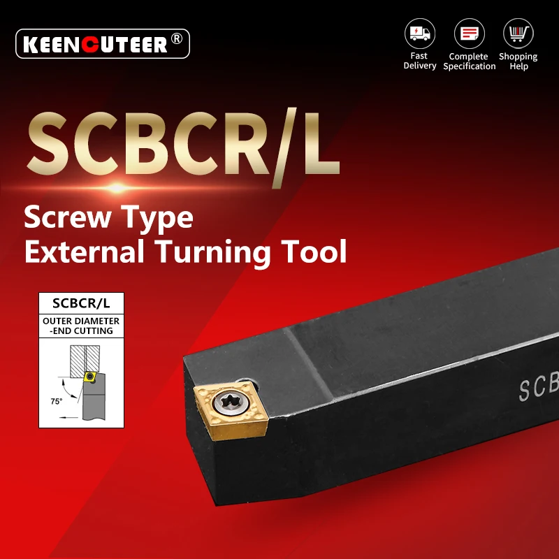 SCBCR1212 SCBCR1616 SCBCR2020 SCBCR2525 SCBCL1616 External Turning Tool SCBCR SCBCL Cutter Bar CNC Lathe Bar Turning Holder