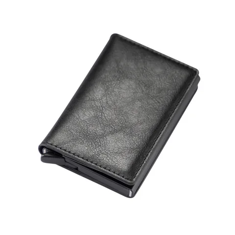 Кредитный мужской бумажник, защищенный RFID Бумажник в алюминиевой коробке, бумажники с зажимом для денег, дизайнерский держатель для карт