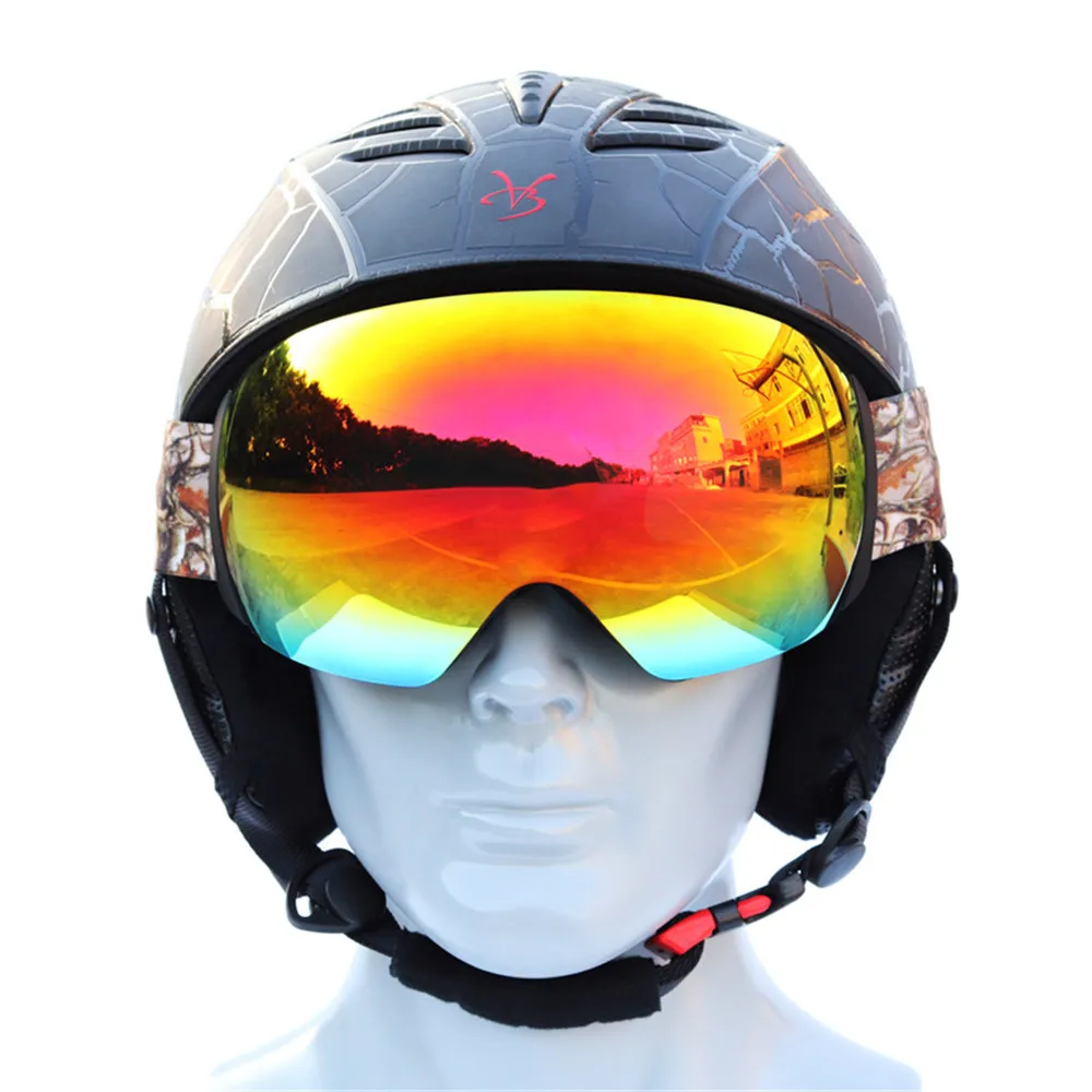 

Big UV400 Double Layers Anti-fog Ski Goggles Lens Ski Mask Glasses Skiing Snow Snowboard Eyewear Mirror polarize Goggles for men