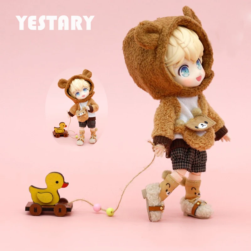 

YESTARY BJD Clothing 1/12 Bjd Doll Accessories Toys Obitsu 11 Doll Clothes Toys DIY Fashion Doll Fur Sleeve Sweatshirt For Girls