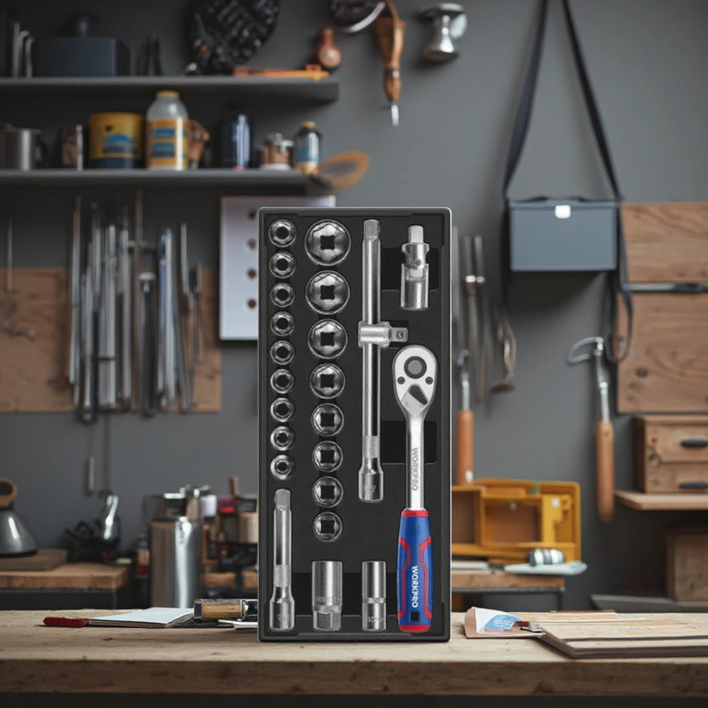 WORKPRO 24 шт. 1/2 "набор торцевых ключей Dr. Механический шкаф для инструментов Лоток