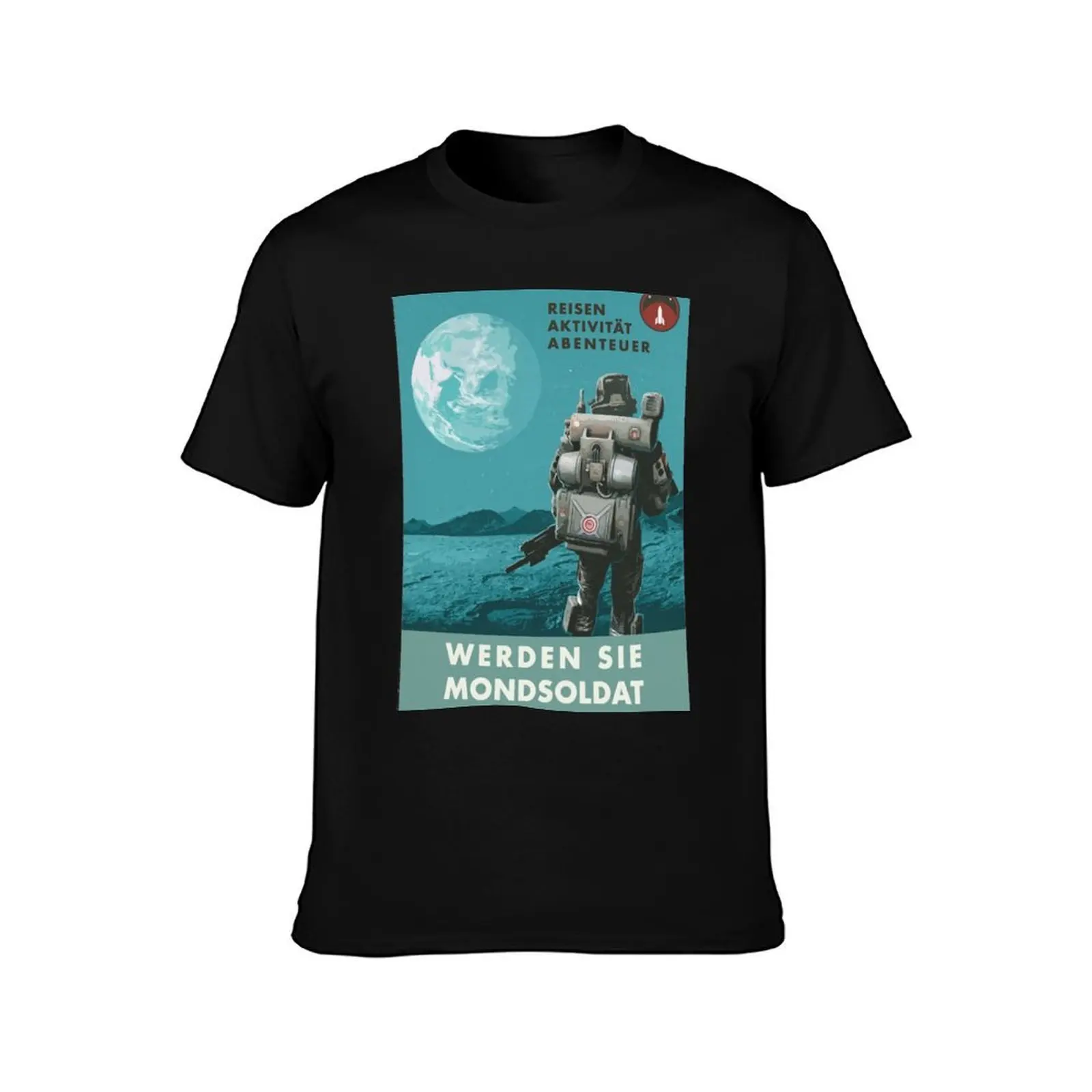 Фото Футболка Werden Sie Mondsoldat Basic Plain Tee для весны и лета №2