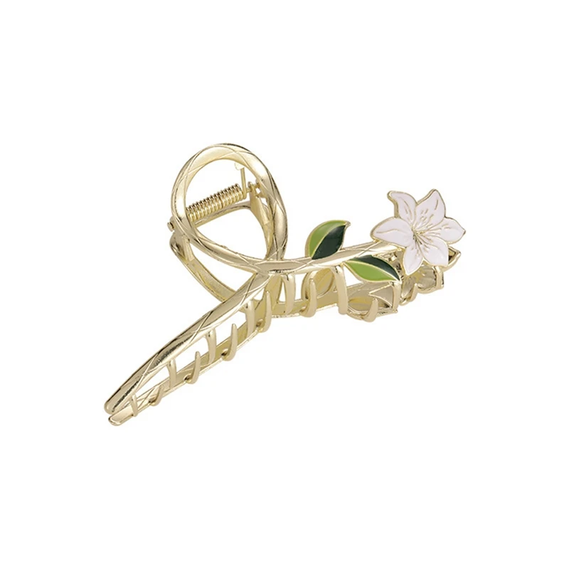 

Flower Hair Claw Clips Metal Gold Band Hair Hairbands Ornaments Claw Hairpin For Women Girls
