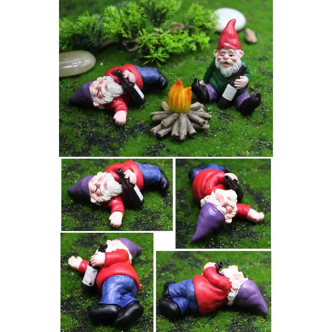 4 шт. миниатюрные статуи гномов для сада | Дом и сад