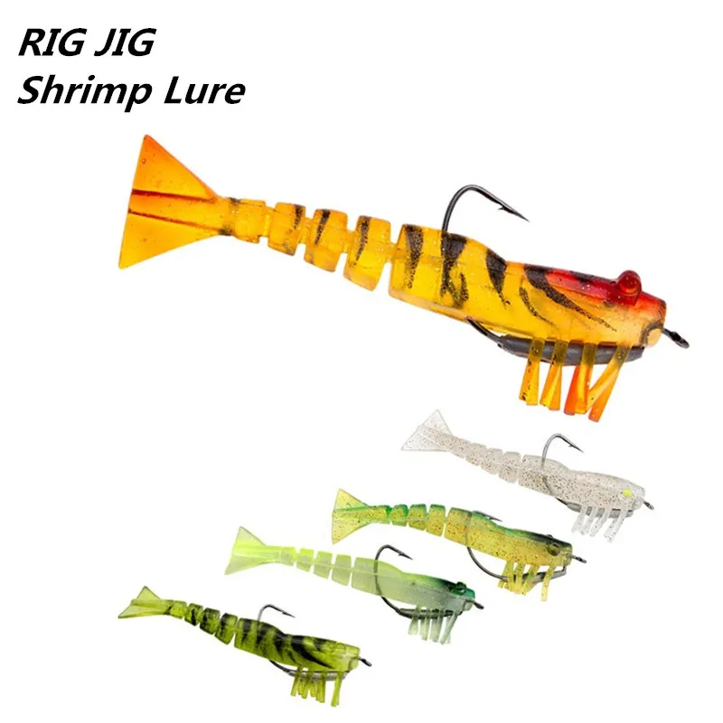 

WHYY 9.5cm8. 5g Soft Shrimp Road Sub Bait Simulation Bamboo Shrimp Multi Knot Shrimp False Bait Hook Fishing Gear Carp Fishing