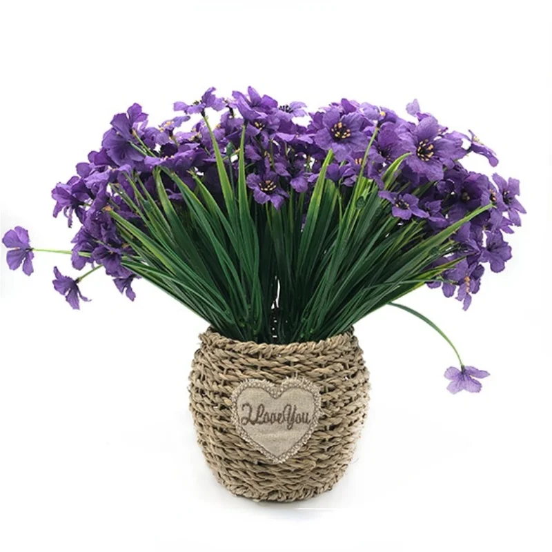 

Artificial Flower 32cm Violet Flower DIY Wedding Party Flower Arrangement Garden Outdoor Terrace Window Decoration Holiday Gift