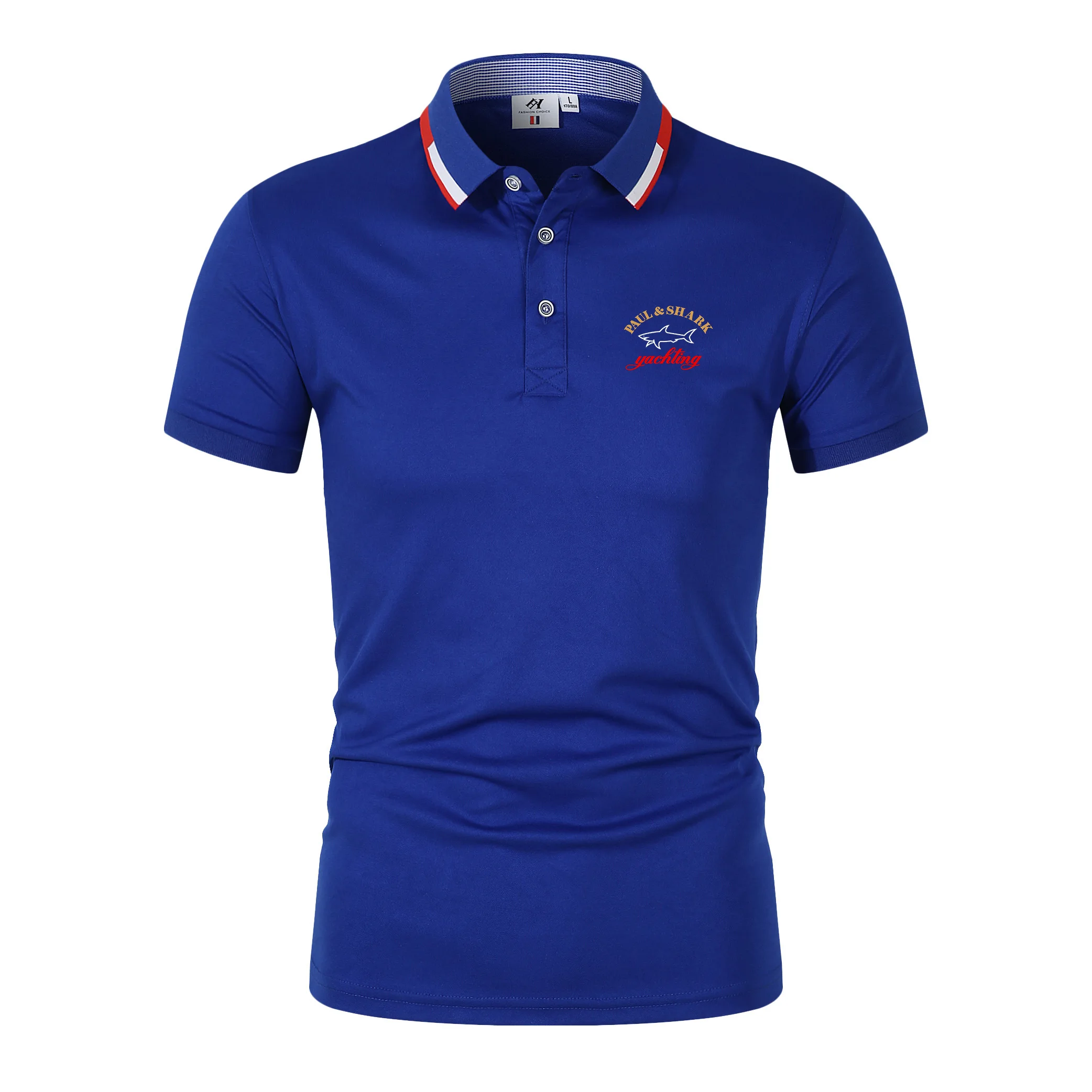 Paul&Shark New Summer Casual Polo Shirt Men's Short Sleeve Business Shirt Fashion Design Top T-shirt Dress Men's Polo Shirt