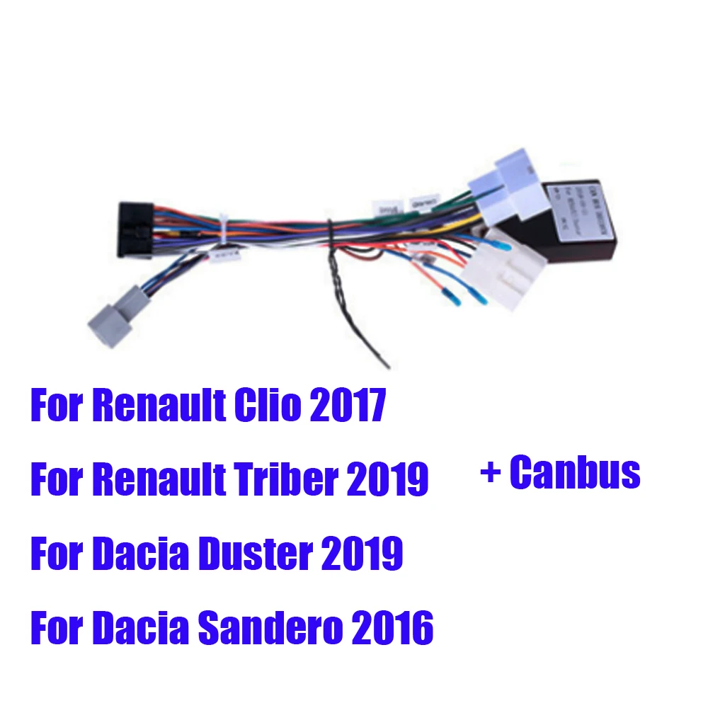 

Автомобильный радиокабель CAN-Bus адаптер для RENAULT Clio Triber Dacia Duster Sandero Power жгут проводов Android мультимедийный коннектор