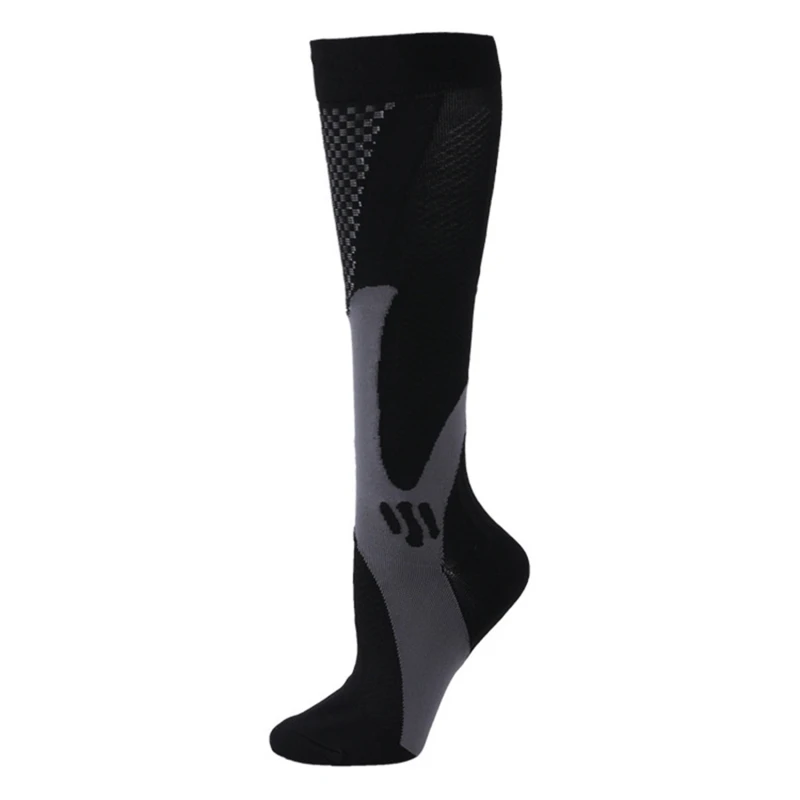 

1 Pair Running Compression Socks Stockings Knee High Mmhg Men Women Sports Socks for Marathon Cycling Football Varicose Veins