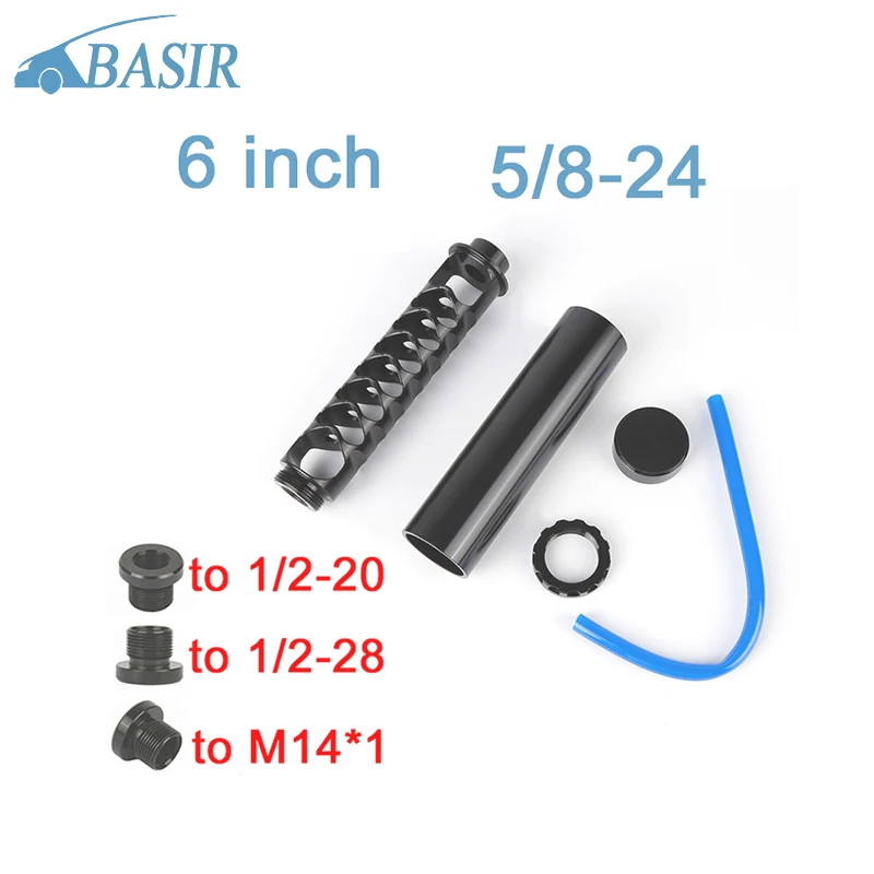 

6'' Car Fuel Filter Universal 5/8-24 To 1/2-20 1/2-28 M14*1 Single Core Solvent Clean Tube Solvent Traps for All NAPA