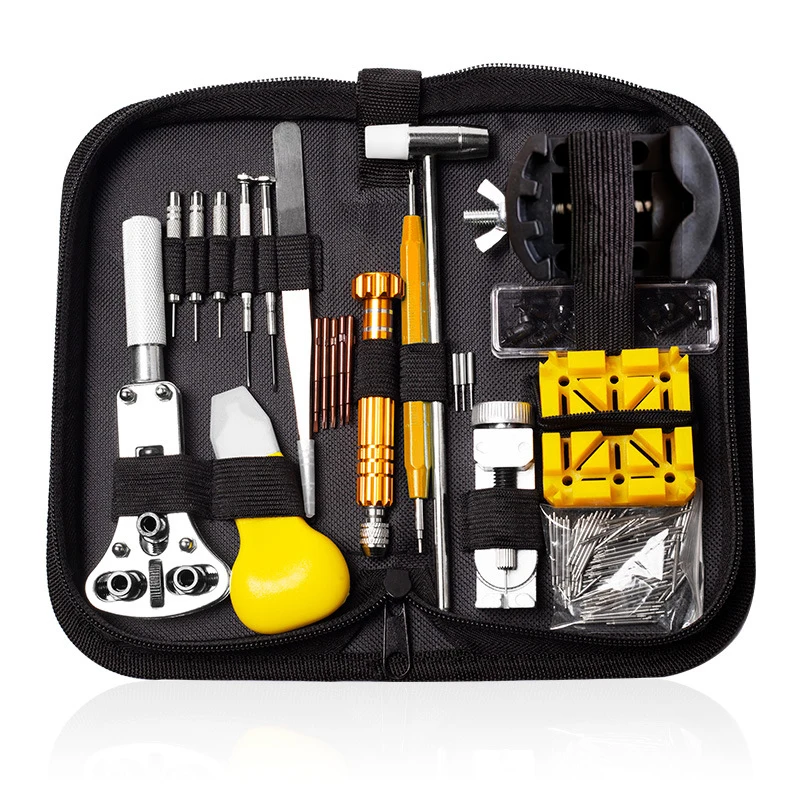 158PCS Watch Repair Tools Kit Opener Assembly Back Case Maintenance Maker Repair Parts Battery Replacement