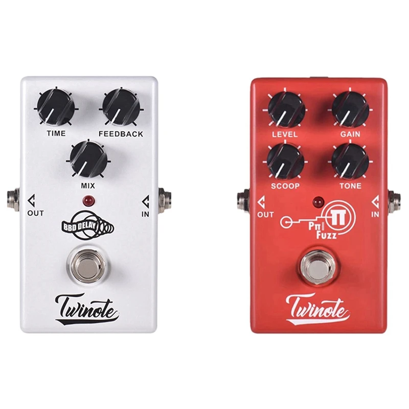 

Quality Twinote 2 Pcs Guitar Accessories: 1 Pcs Pπ FUZZ Analog Modern Fuzz Effect Pedal & 1 Pcs BBD DELAY Guitar Effect Pedal