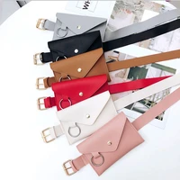 1pcs fashion womens shoulder crossbody bag pure color ring pu messenger chest fanny pack lady belt bag leather waist bag