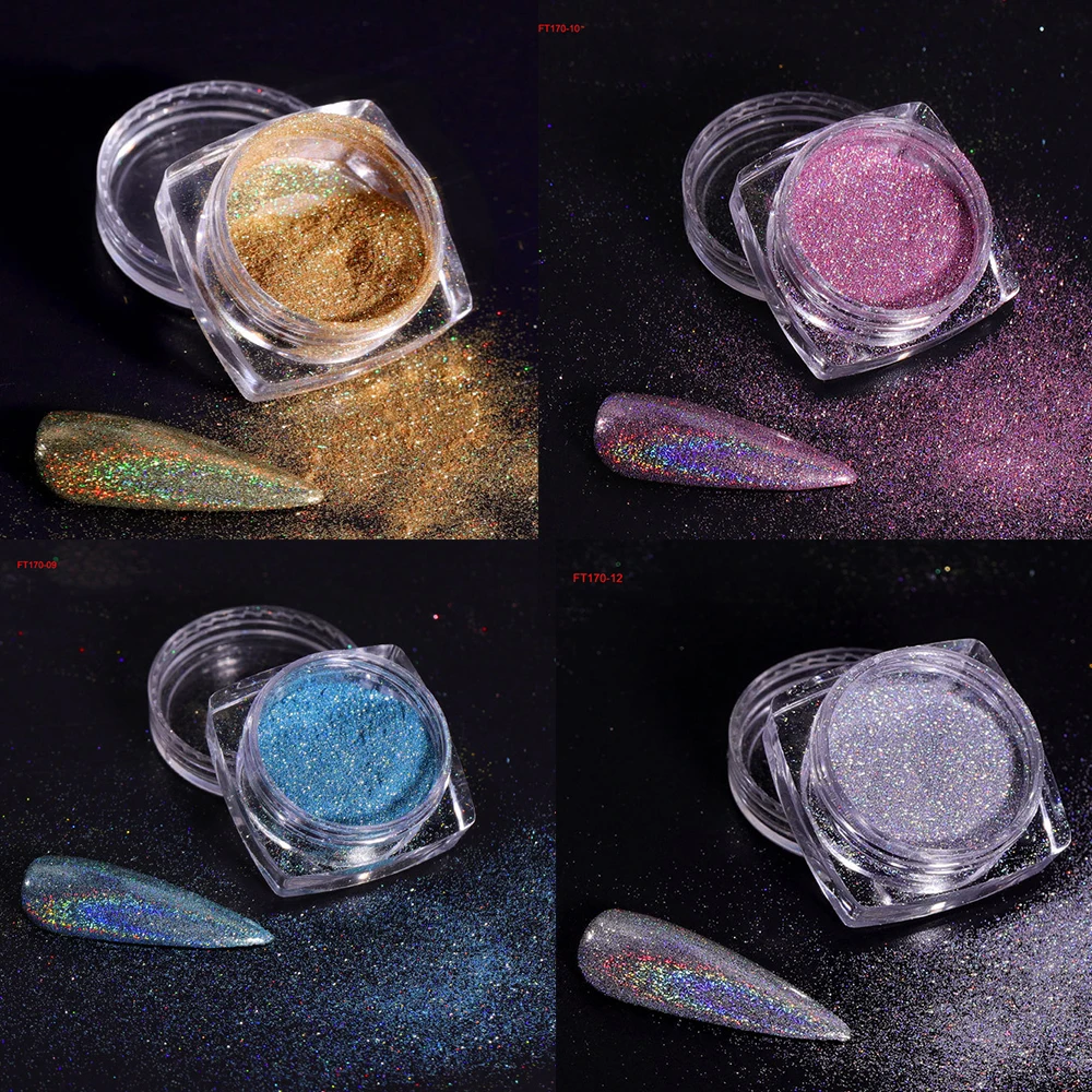 

3g Super-thin Silver Color Nail Glitter Powder (0.2mm)Iridescent UV Gel Polish Powder DIY Sparkly Silver Nail Glitter Dust *