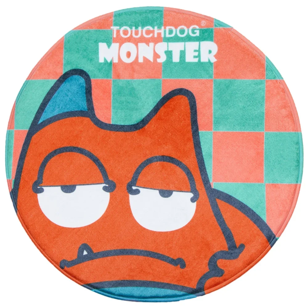 

Cartoon Sleepy Monster Rounded Cat and Dog Mat