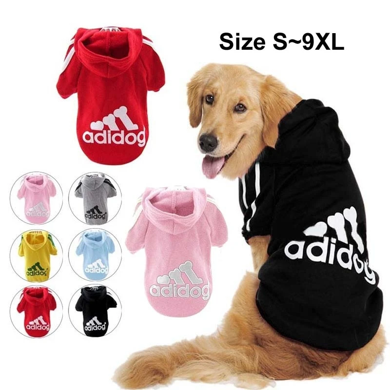 

Winter Dog Clothing Adidog Hoodie Large Medium Dog Sweatshirt French Bulldog Chihuahua Schnauzer Golden Retriever Puppy Clothes