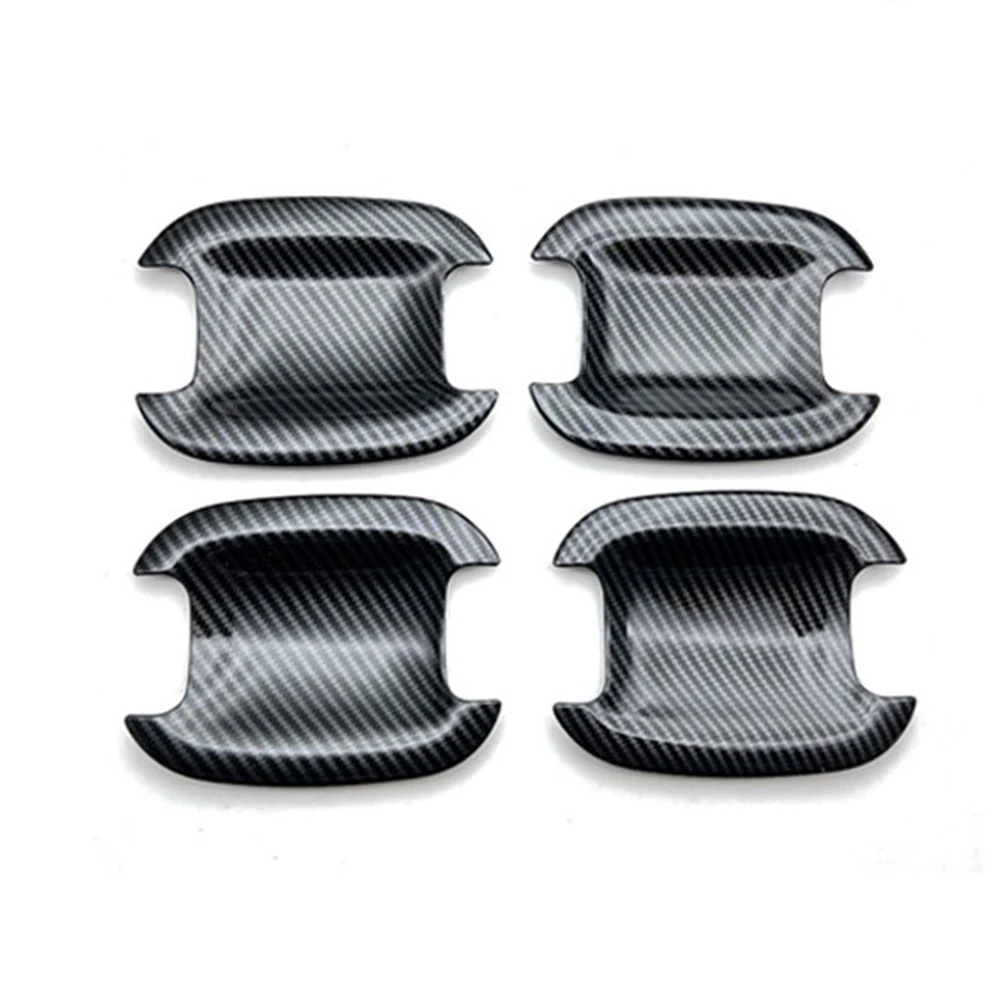 

4 PCS For Ford Bronco Sport 2021 2022 Carbon Fiber Exterior Door Handle Bowl Cover 4PC Carbon Fiber Exterior Door Handle Bowl