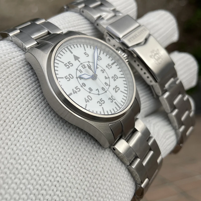 STEELDIVE Мужские часы-пилот 39 мм Ретро Автоматические механические наручные часы