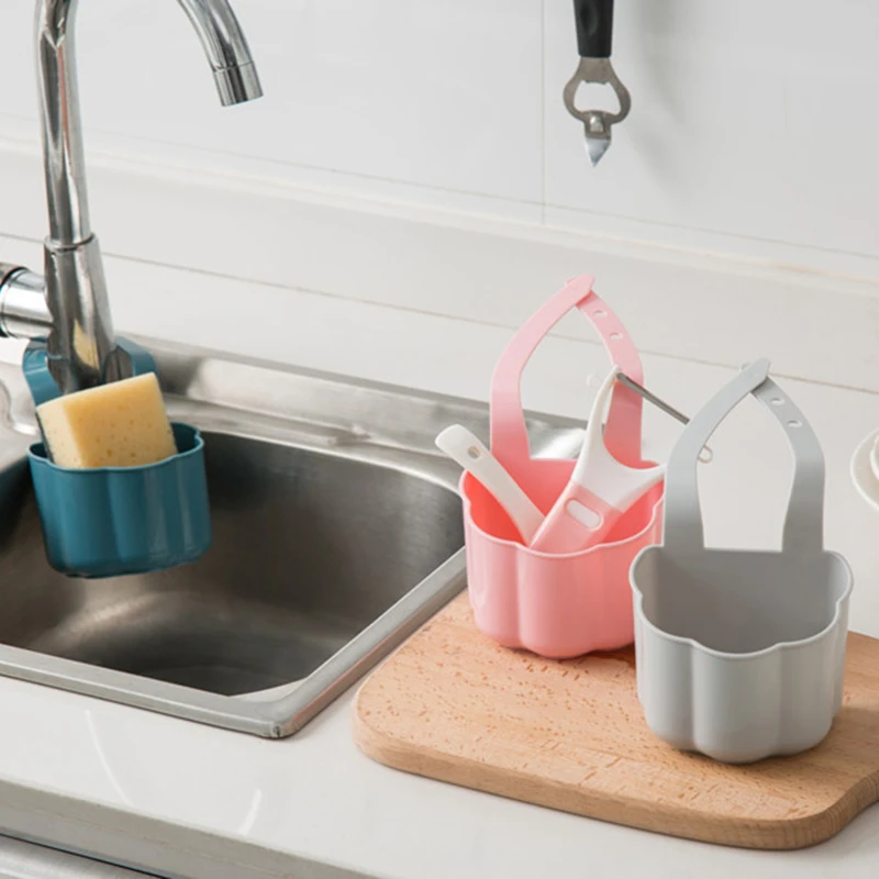 

Economically Portable Home Kitchen Hanging Drain Shelf Bag Basket Storage Basket Faucet Organizer kitchen and bathroom items
