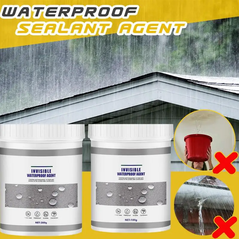 

Waterproof Agent Invisible Leak Repair Glue Anti-Leak Glue Strong Bonding Adhesive Sealant With Brush Waterprof Coating For Roof