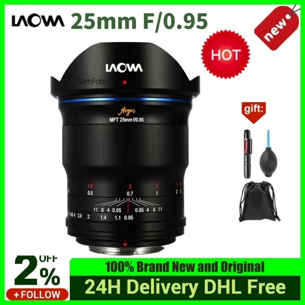 

Объектив Venus Optics Laowa Argus 25 мм F/0,95 APO с ручной фокусировкой для Micro Four Thirds