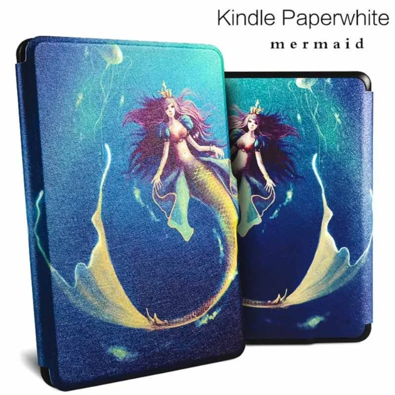 

For Funda Kindle Paperwhite 1 2 3 EY21 2012 5th Gen 2013 6th 2015 7th Generation DP75SDI E-book Reader PU Leather Smart Cover