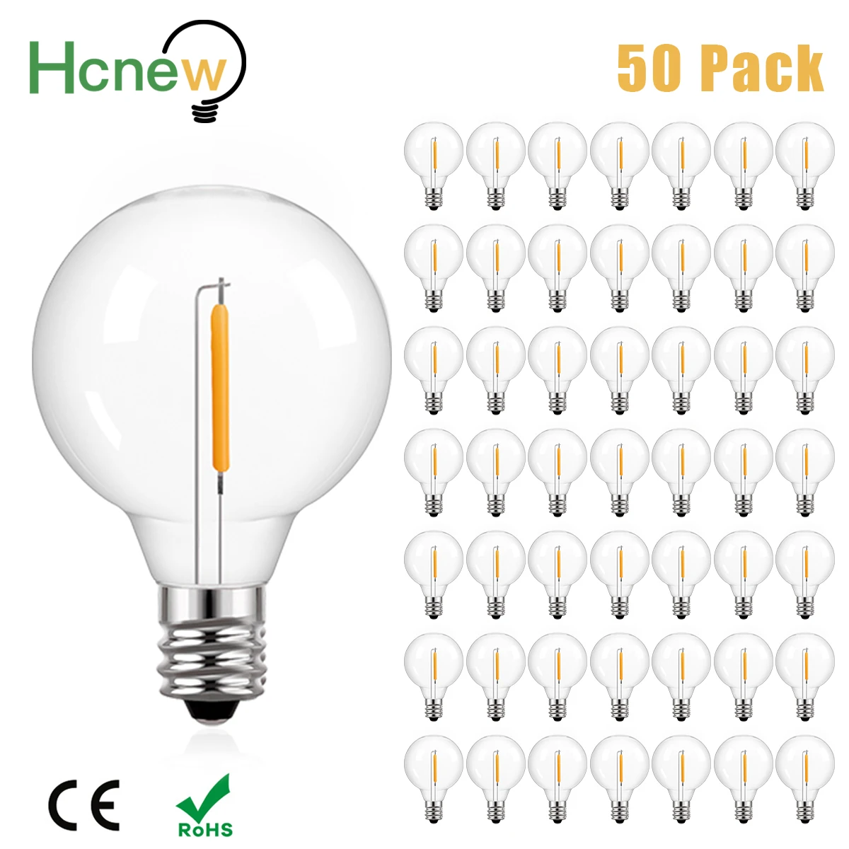 

Светодиодная лампа Hcnew G40 прозрачная E12 1Вт 220В