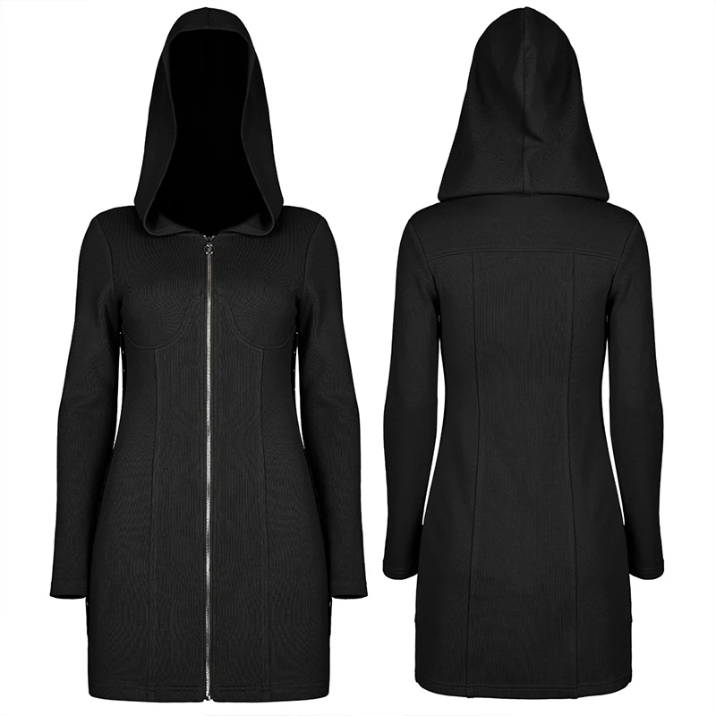 Женское Повседневное трикотажное платье в стиле Панк RAVE повседневное черное