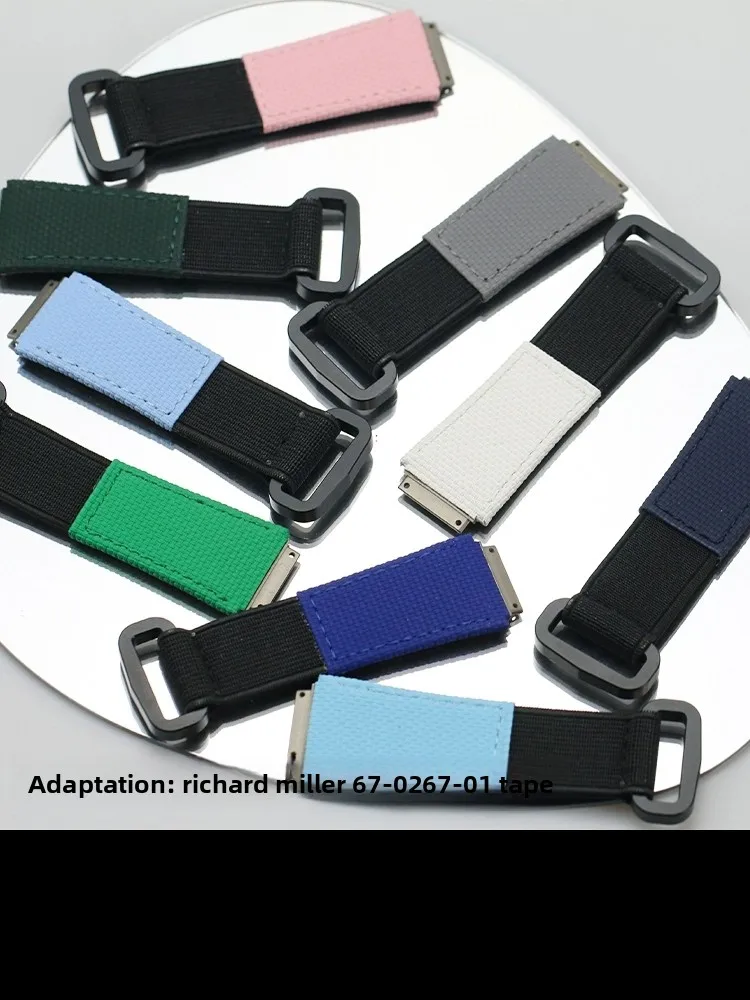 Фото Индивидуальный резиновый ремешок для часов FKM для Richard Mille RM011 RM030 RM005 RM035 RM055 RM35-01, мужской эластичный нейлоновый ремешок для часов, браслет №4