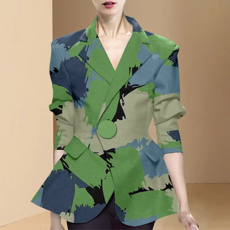 

2022 Women's High-grade Temperament Fashionable Coat Slim Suits Blazers Office Colorful Blazer Jacket for Women Spring Clothing