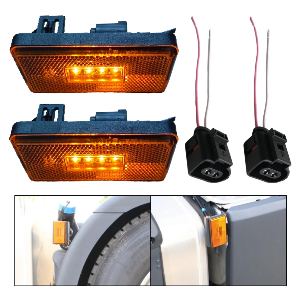 

2 шт., 24 В, 4 светодиода, боковые габаритные светодиодные фонари для Scania, новый габаритный фонарь серии P G R S с 2-контактным разъемом, аксессуары, часть