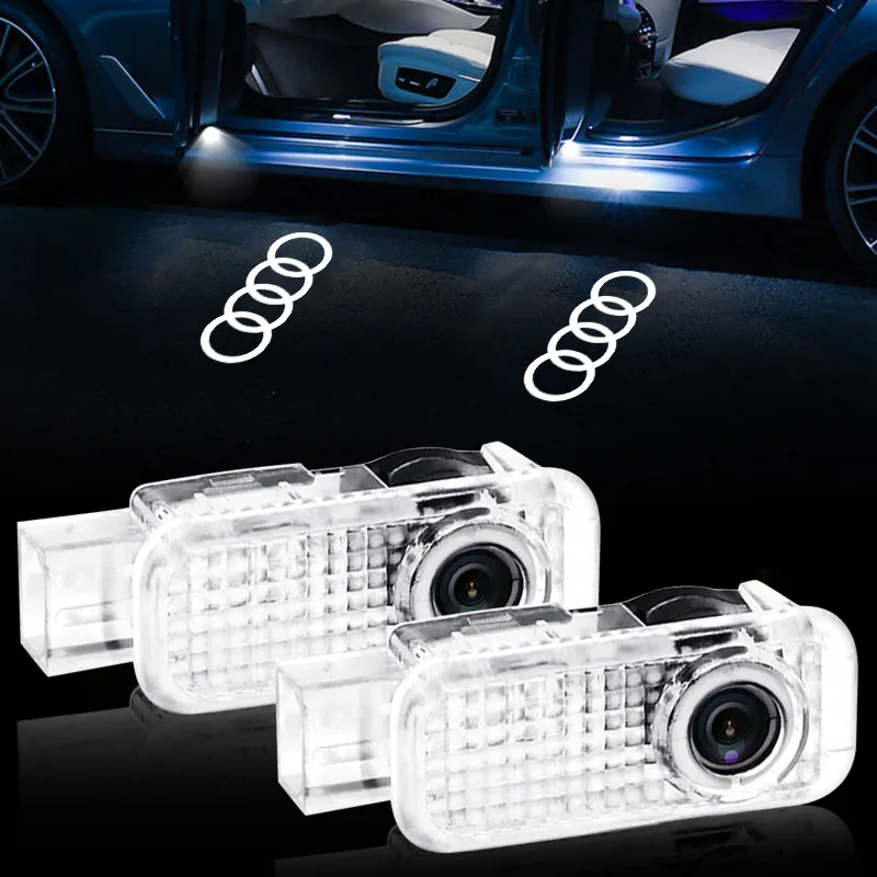 Фото Комплект из 2 шт. светодиодных проекторов логотипа для дверей автомобиля Audi A4 A3 A5 A6 A7 A8 Q3 Q5 Q7 Q8 B5 B6 B7 B8 B9 Q7 8P 8V 8L №1