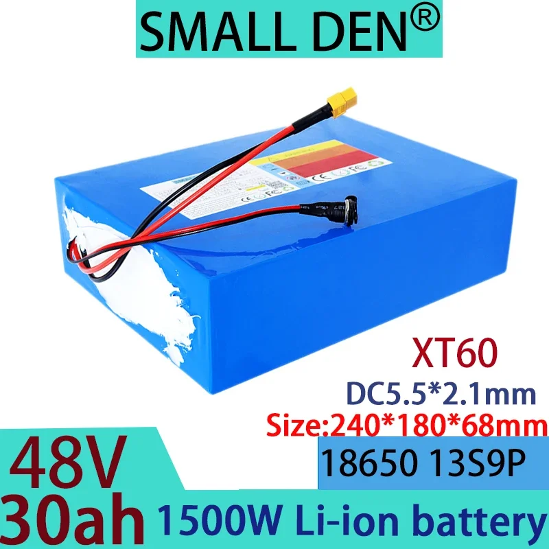 Литиевый аккумулятор 13S9P 48 В 30 Ач 18650