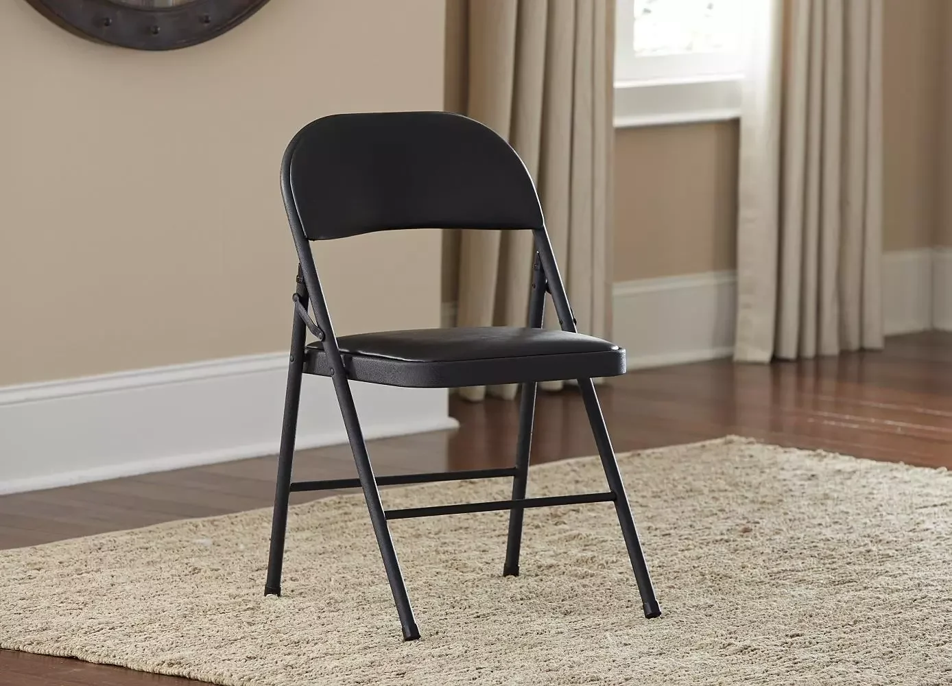 

NEW2023 Steel Folding Chair (4 Pack), Black