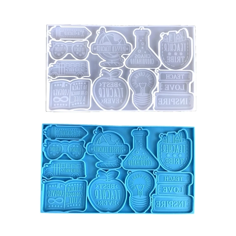 

Bus Shape Epoxy Resin Mold Teachers-Day Gift Globe School Bag Pendant Mold DIY
