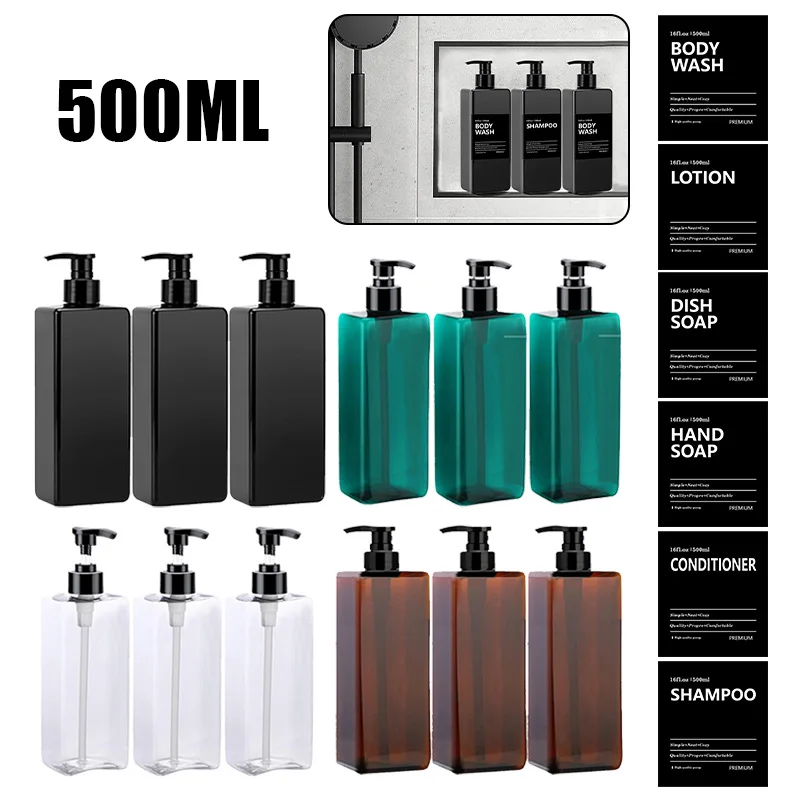 3 шт. дозатор жидкого мыла 500 мл 4 цвета