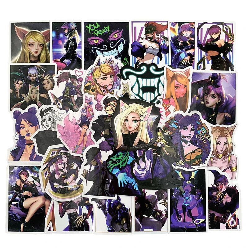 

10/30/50 шт., наклейки в виде граффити «Лига Легенд»