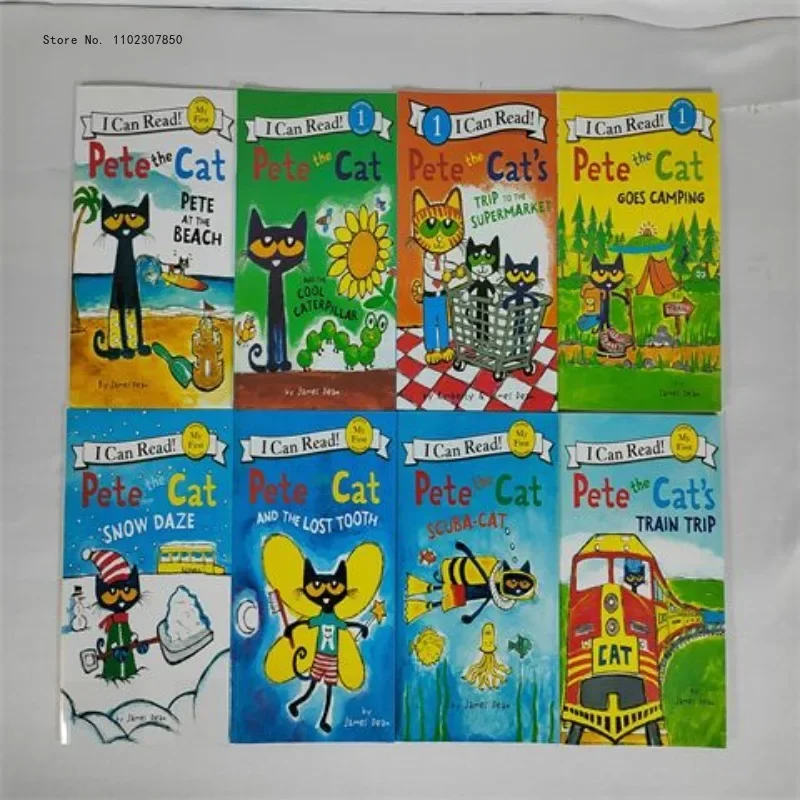 19 книг/коробка детские книжки с рисунком кота