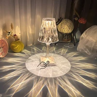 crystal table lamp 3 colors change dimmable light usb rechargeable crystal diamond table lamp exquisite night stand beside