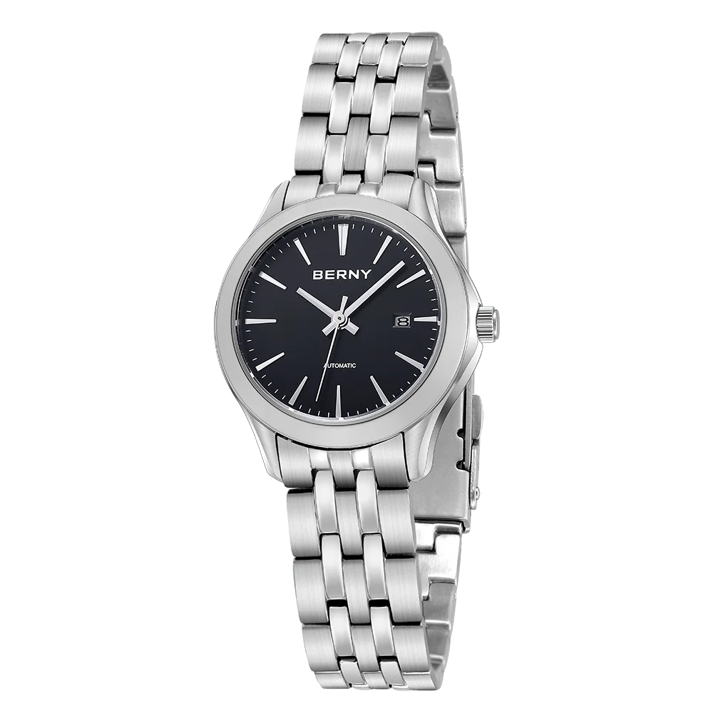 Women Automatic Mechanical Watch Seiko NH05 Calendar Ladies Simple Dial Sapphire Glass Wristwatches Waterproof жаночыя гадзіны