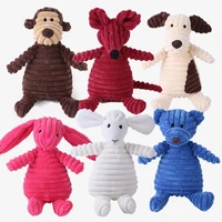 pet dog plush animal chewing toy wear resistant squeak cute bear fox toys for dog puppy teddy interactive toy supplies