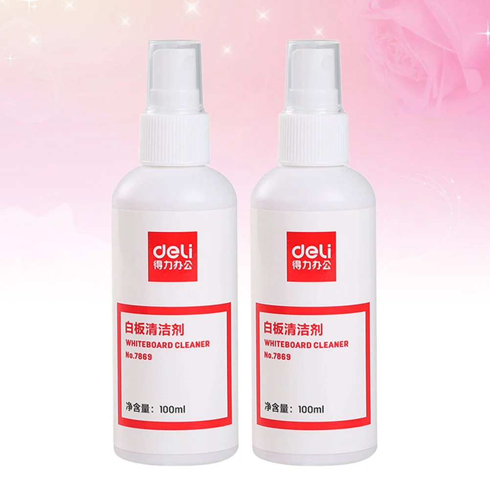 

2pcs Whiteboard Cleaner Spray Eraser Water 100ml Per Bottle Whiteboard Clean Water Spray