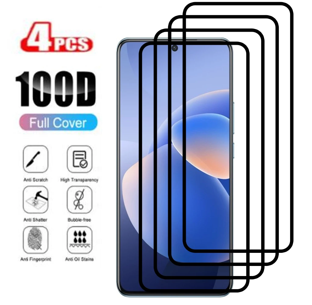 Закаленное стекло 9D с полным покрытием для Vivo X60, X60t, X70, X70t, Y10, Y12A, Y12G, Y12s, Y15a, Y15s, Y20G, Y20T, защита экрана Global, 4 шт.