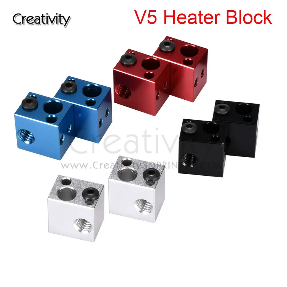 

V5 блок нагревателя алюминиевый блок V5 силиконовые носки 3D части принтера VS E3D V6 блок подходит J-head Hotend Bowden экструдер для термистора