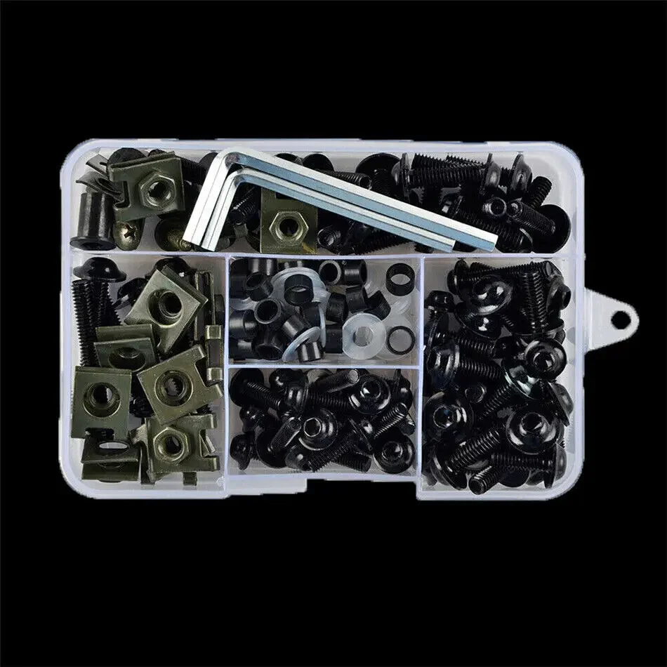 

Motorcycle Accessories 177Pcs Aluminum Fairing Bolts Kit Fastener Clips Screw for BMW R1250gs F900r S1000rr F800r F800gs S1000xr