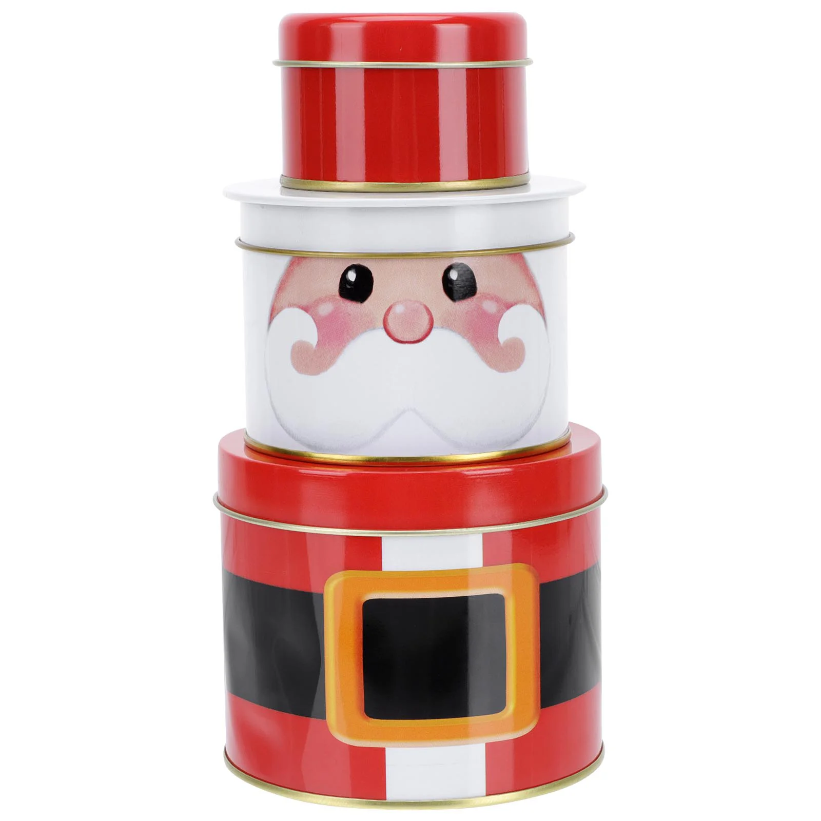 

Christmas Tins Box Candy Tin Storage Cookietinplate Gift Jar Container Metal Holder Nesting Empty Boxes Iron Santafor Festive